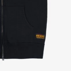 14oz Ultra Heavyweight Loopwheel Printed Hooded Sweat – Black -Denim Clothing-Iron Heart International IHSW 72 BLK 12