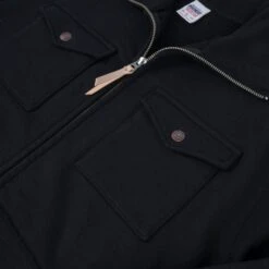 14oz Ultra Heavyweight Loopwheel Sweater Jacket - Black 27 14oz Ultra Heavyweight Loopwheel Sweater Jacket - Black -Denim Clothing-Iron Heart International IHSW 74 BLK 10