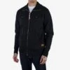 14oz Ultra Heavyweight Loopwheel Sweater Jacket - Black -Denim Clothing-Iron Heart International IHSW 74 BLK