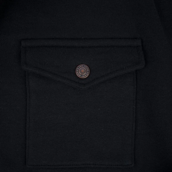 14oz Ultra Heavyweight Loopwheel Sweater Jacket - Black 15 14oz Ultra Heavyweight Loopwheel Sweater Jacket - Black - Image 13
