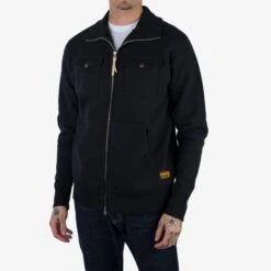 14oz Ultra Heavyweight Loopwheel Sweater Jacket - Black
