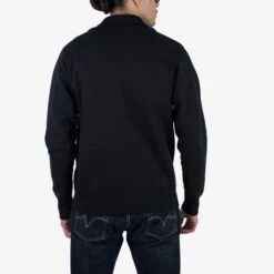 14oz Ultra Heavyweight Loopwheel Sweater Jacket - Black 20 14oz Ultra Heavyweight Loopwheel Sweater Jacket - Black -Denim Clothing-Iron Heart International IHSW 74 BLK 3