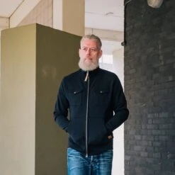 14oz Ultra Heavyweight Loopwheel Sweater Jacket - Black 21 14oz Ultra Heavyweight Loopwheel Sweater Jacket - Black -Denim Clothing-Iron Heart International IHSW 74 BLK 4