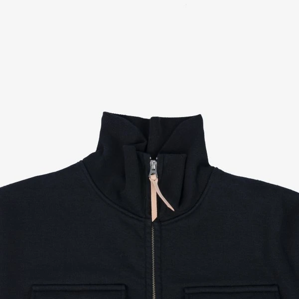 14oz Ultra Heavyweight Loopwheel Sweater Jacket - Black 10 14oz Ultra Heavyweight Loopwheel Sweater Jacket - Black - Image 8