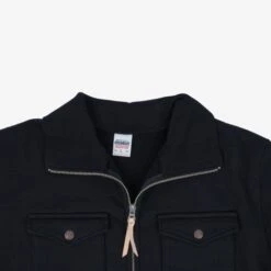 14oz Ultra Heavyweight Loopwheel Sweater Jacket - Black 25 14oz Ultra Heavyweight Loopwheel Sweater Jacket - Black -Denim Clothing-Iron Heart International IHSW 74 BLK 8