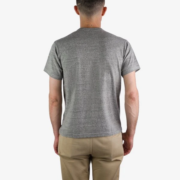 6.5oz Loopwheel Crew Neck T-Shirt With Longer Body - Light Grey 4 6.5oz Loopwheel Crew Neck T-Shirt With Longer Body - Light Grey - Image 2