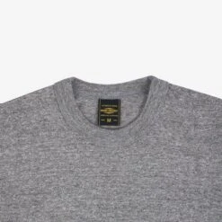 6.5oz Loopwheel Crew Neck T-Shirt With Longer Body - Light Grey 13 6.5oz Loopwheel Crew Neck T-Shirt With Longer Body - Light Grey -Denim Clothing-Iron Heart International IHT 1610L LGR 4