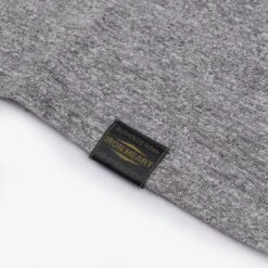 6.5oz Loopwheel Crew Neck T-Shirt With Longer Body - Light Grey 14 6.5oz Loopwheel Crew Neck T-Shirt With Longer Body - Light Grey -Denim Clothing-Iron Heart International IHT 1610L LGR 5