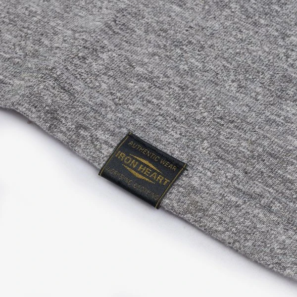 6.5oz Loopwheel Crew Neck T-Shirt With Longer Body - Light Grey 8 6.5oz Loopwheel Crew Neck T-Shirt With Longer Body - Light Grey - Image 6