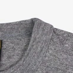 6.5oz Loopwheel Crew Neck T-Shirt With Longer Body - Light Grey 15 6.5oz Loopwheel Crew Neck T-Shirt With Longer Body - Light Grey -Denim Clothing-Iron Heart International IHT 1610L LGR 6