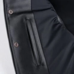 Japanese Steerhide Modified Type III Vest - Black -Denim Clothing-Iron Heart International IHV 45 BLK 13