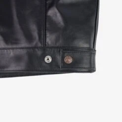 Japanese Steerhide Modified Type III Vest - Black -Denim Clothing-Iron Heart International IHV 45 BLK 4