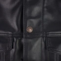 Japanese Steerhide Modified Type III Vest - Black -Denim Clothing-Iron Heart International IHV 45 BLK 8