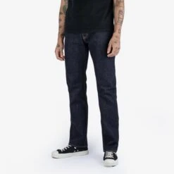 14oz Iron Heart X SJF Selvedge Denim Slim Tapered Cut Jeans - Indigo