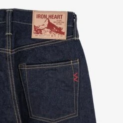 14oz Iron Heart X SJF Selvedge Denim Slim Tapered Cut Jeans - Indigo -Denim Clothing-Iron Heart International IHxSJF 777 6