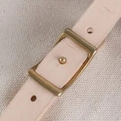 Obbi Good Label Heavy Canvas Saddle Bag With Leather Flap -Denim Clothing-Iron Heart International OGL 9981 SADDLE WHT 4