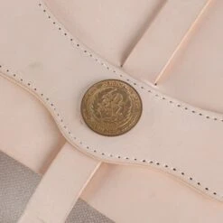 Obbi Good Label Heavy Canvas Saddle Bag With Leather Flap -Denim Clothing-Iron Heart International OGL 9981 SADDLE WHT 5