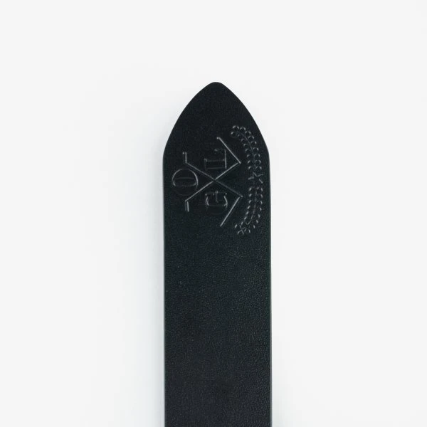 OGL Single Prong Copper Garrison Buckle Leather Belt - Full Dyed Black 6 OGL Single Prong Copper Garrison Buckle Leather Belt - Full Dyed Black - Image 4