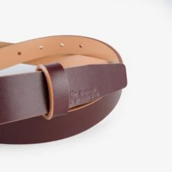 OGL Square Brass ‘Prongless’ Buckle Leather Belt - Hand Dyed Brown 12 OGL Square Brass ‘Prongless’ Buckle Leather Belt - Hand Dyed Brown -Denim Clothing-Iron Heart International OGL BELT SQ BRN 4