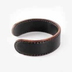 OGL Brave Shell Cordovan Wrist Cuff - Black 10 OGL Brave Shell Cordovan Wrist Cuff - Black -Denim Clothing-Iron Heart International OGL BV CUFF BLK 2
