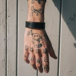 OGL Brave Shell Cordovan Wrist Cuff - Black