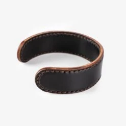 OGL Brave Shell Cordovan Wrist Cuff - Black 11 OGL Brave Shell Cordovan Wrist Cuff - Black -Denim Clothing-Iron Heart International OGL BV CUFF BLK 3