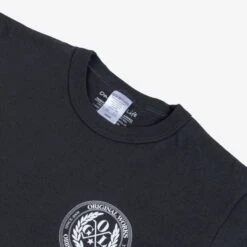 OGL 6.2oz Ringspun T-shirt - Silkscreen Printed 'Fly Me To The Moon' - Charcoal -Denim Clothing-Iron Heart International OGL TEE LOT20 FMT CHA 4