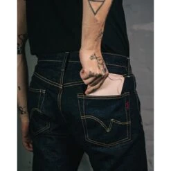 OGL Kingsman Classic Bi-Fold Wallet With Arc Accent - Natural -Denim Clothing-Iron Heart International OGLH KM BFOLD NAT 4