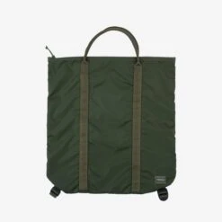 Porter - Yoshida & Co. - Flex 2Way Tote Bag - Green 12 Porter - Yoshida & Co. - Flex 2Way Tote Bag - Green -Denim Clothing-Iron Heart International POR FLEX TOTE GRN 3