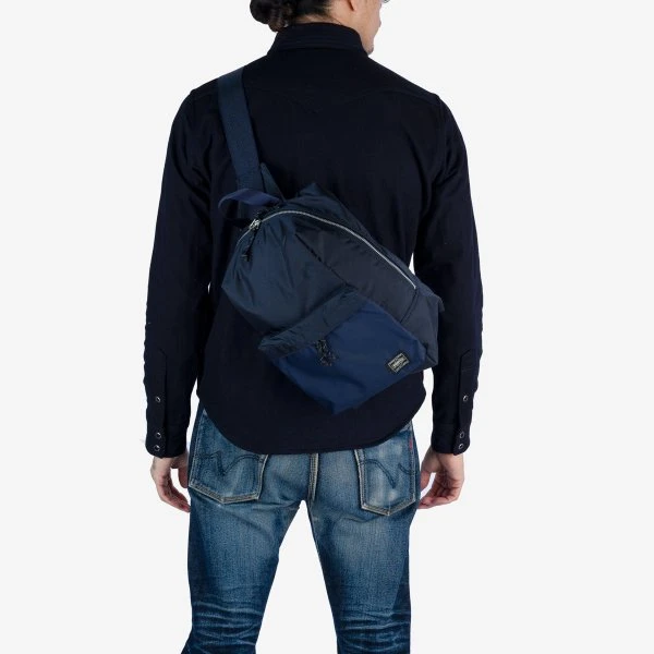 Porter - Yoshida & Co. - Force Sling Shoulder Bag - Blue 3 Porter - Yoshida & Co. - Force Sling Shoulder Bag - Blue