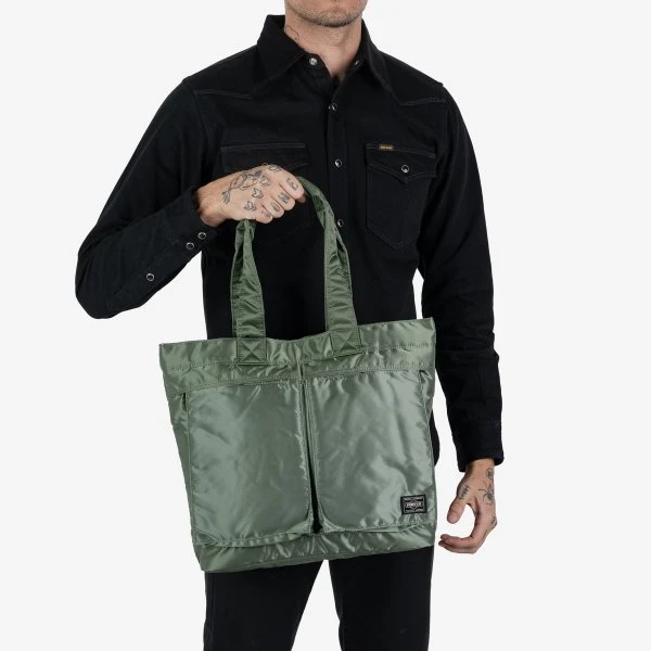 Porter - Yoshida & Co. - Tanker Tote Bag - Sage Green 3 Porter - Yoshida & Co. - Tanker Tote Bag - Sage Green