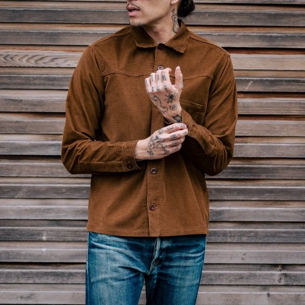 SaturdayTypeFever - Japanese Corduroy Shirt - Brown 5 SaturdayTypeFever - Japanese Corduroy Shirt - Brown - Image 3