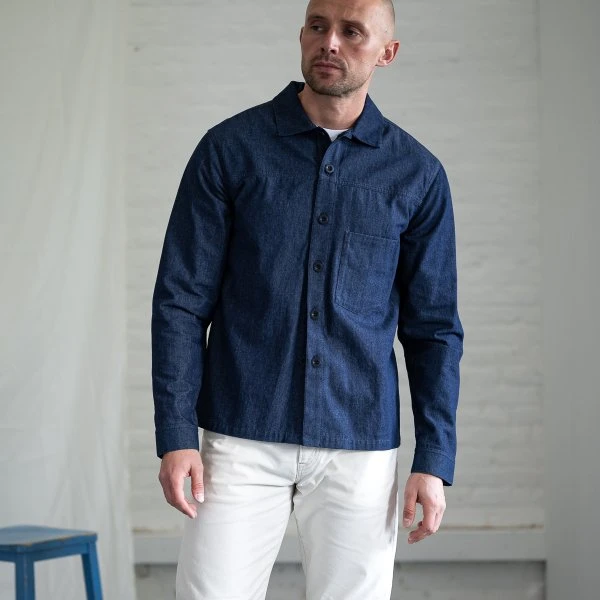 8oz Japanese Indigo Denim Shirt - Fuse81 4 8oz Japanese Indigo Denim Shirt - Fuse81 - Image 2