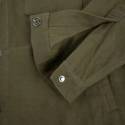 SaturdayTypeFever - 9oz Cotton CPO Shirt - Olive -Denim Clothing-Iron Heart International STF TWLCPO OLV 10