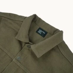 SaturdayTypeFever - 9oz Cotton CPO Shirt - Olive -Denim Clothing-Iron Heart International STF TWLCPO OLV 3