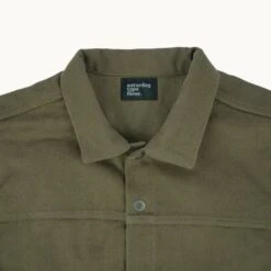 SaturdayTypeFever - 9oz Cotton CPO Shirt - Olive -Denim Clothing-Iron Heart International STF TWLCPO OLV 4