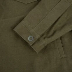 SaturdayTypeFever - 9oz Cotton CPO Shirt - Olive -Denim Clothing-Iron Heart International STF TWLCPO OLV 9