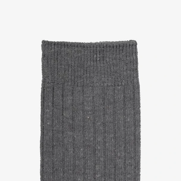 UTILITEES Mixed Cotton Crew Socks - Grey 4 UTILITEES Mixed Cotton Crew Socks - Grey - Image 2