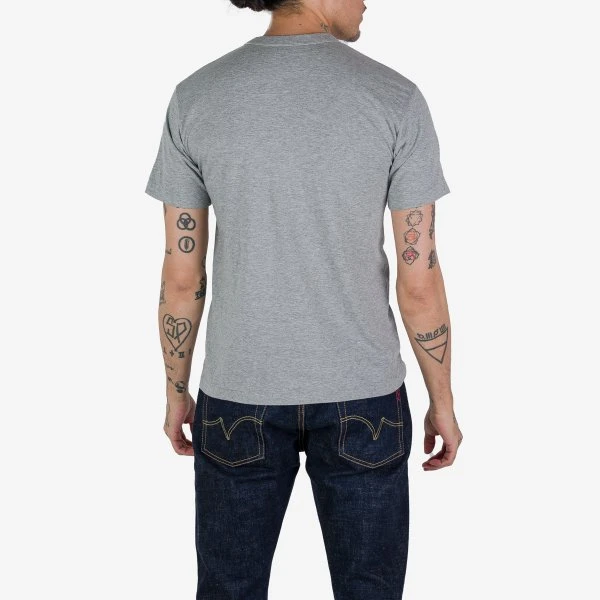 UTILITEES - 5.5oz Loopwheel Crew Neck T-Shirt - Grey 4 UTILITEES - 5.5oz Loopwheel Crew Neck T-Shirt - Grey - Image 2