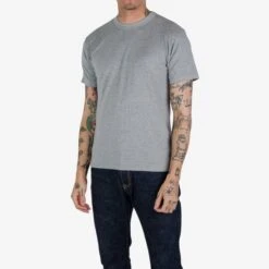 UTILITEES - 5.5oz Loopwheel Crew Neck T-Shirt - Grey