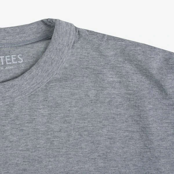 UTILITEES - 5.5oz Loopwheel Crew Neck T-Shirt - Grey 6 UTILITEES - 5.5oz Loopwheel Crew Neck T-Shirt - Grey - Image 4
