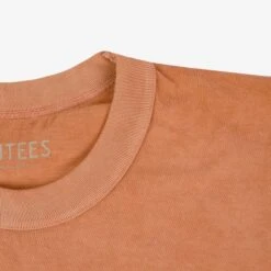 UTILITEES - 5.5oz Loopwheel Crew Neck T-Shirt - Hand Dyed Peach -Denim Clothing-Iron Heart International UTIL HDYE PCH 4