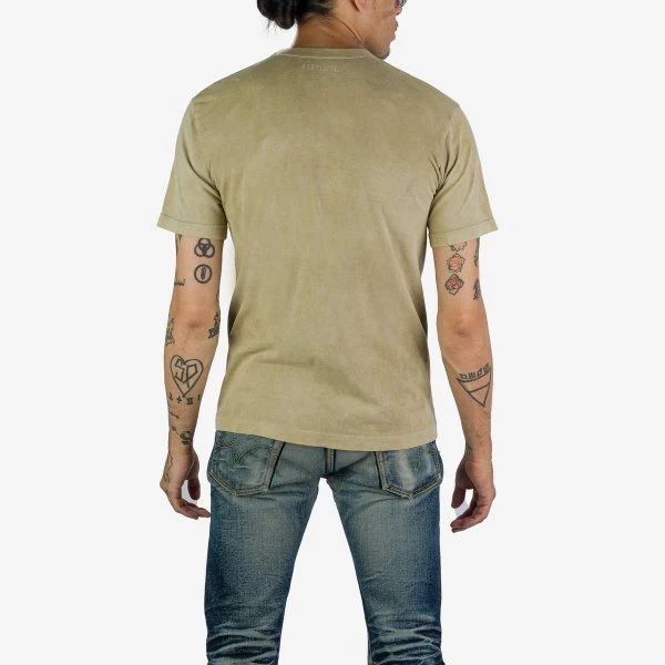 UTILITEES - 5.5oz Loopwheel Crew Neck T-Shirt - Hand Dyed Sage Green 5 UTILITEES - 5.5oz Loopwheel Crew Neck T-Shirt - Hand Dyed Sage Green - Image 3