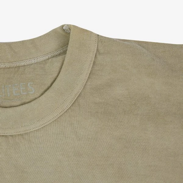 UTILITEES - 5.5oz Loopwheel Crew Neck T-Shirt - Hand Dyed Sage Green 7 UTILITEES - 5.5oz Loopwheel Crew Neck T-Shirt - Hand Dyed Sage Green - Image 5