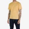 5.5oz Loopwheel Crew Neck T-Shirt - Hand Dyed Yellow -Denim Clothing-Iron Heart International UTIL HDYE YEL