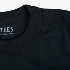 UTILITEES - 5.5oz Loopwheel Crew Neck T-Shirt - Black "Itokuzu" -Denim Clothing-Iron Heart International UTIL ITO 3