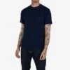 UTILITEES - 5.5oz Loopwheel Crew Neck T-Shirt - Navy Blue -Denim Clothing-Iron Heart International UTIL NAV