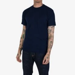 UTILITEES - 5.5oz Loopwheel Crew Neck T-Shirt - Navy Blue