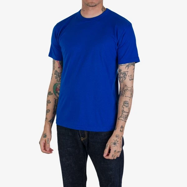 UTILITEES - 5.5oz Loopwheel Crew Neck T-Shirt - Royal Blue 3 UTILITEES - 5.5oz Loopwheel Crew Neck T-Shirt - Royal Blue