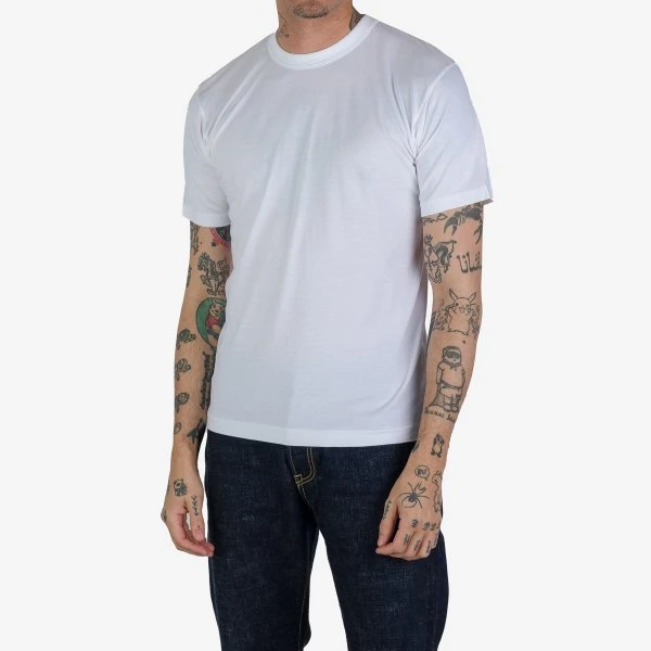 UTILITEES - 5.5oz Loopwheel Crew Neck T-Shirt - White 3 UTILITEES - 5.5oz Loopwheel Crew Neck T-Shirt - White